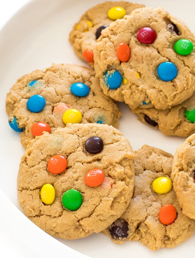 Soft & Chewy Peanut Butter M&M Cookies 10 Minutes Awesome