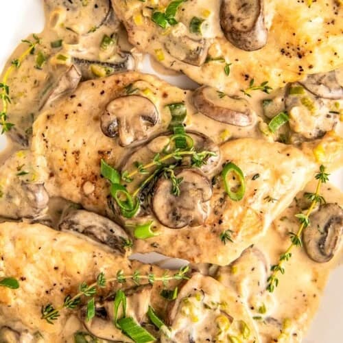 Skillet Asiago Chicken and Mushrooms: 30-Minute Dinner