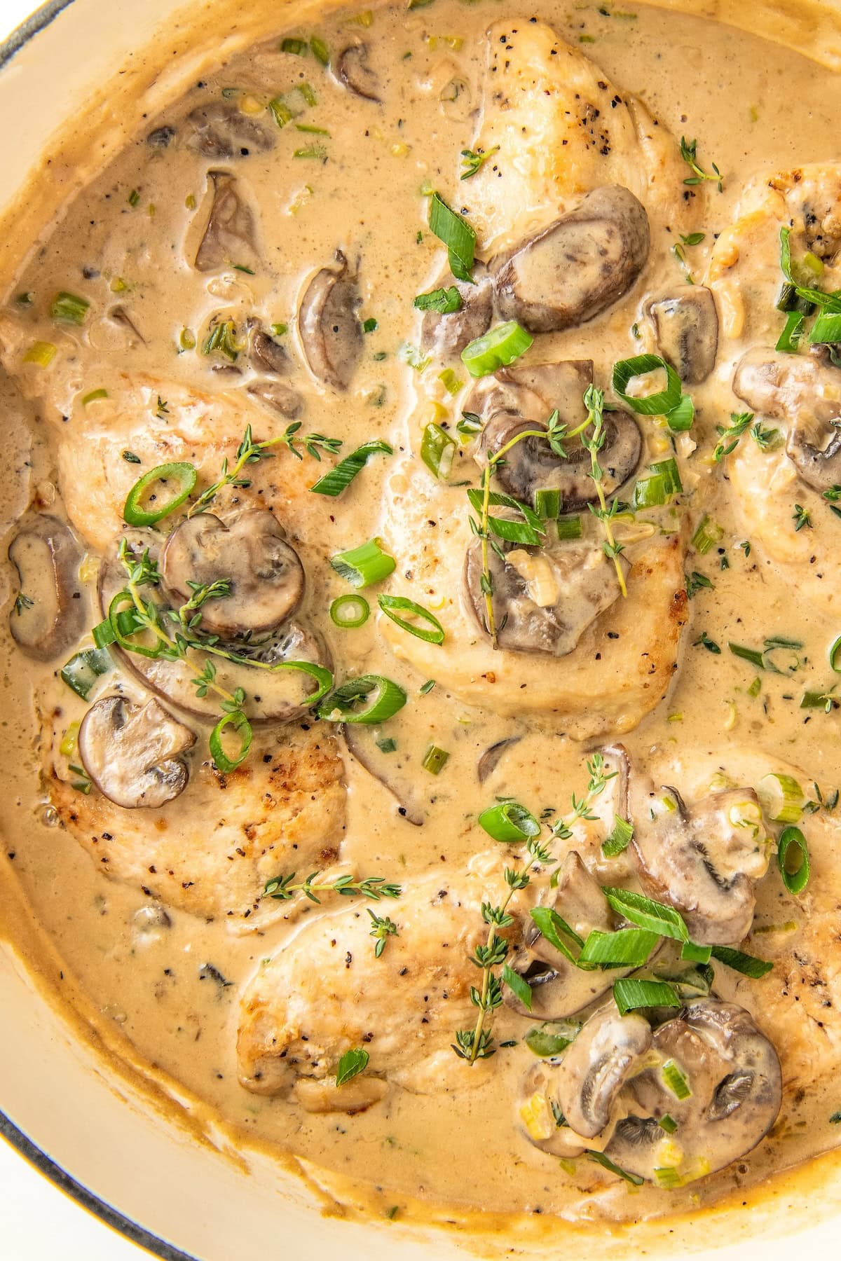 Skillet Asiago Chicken and Mushrooms: 30-Minute Dinner