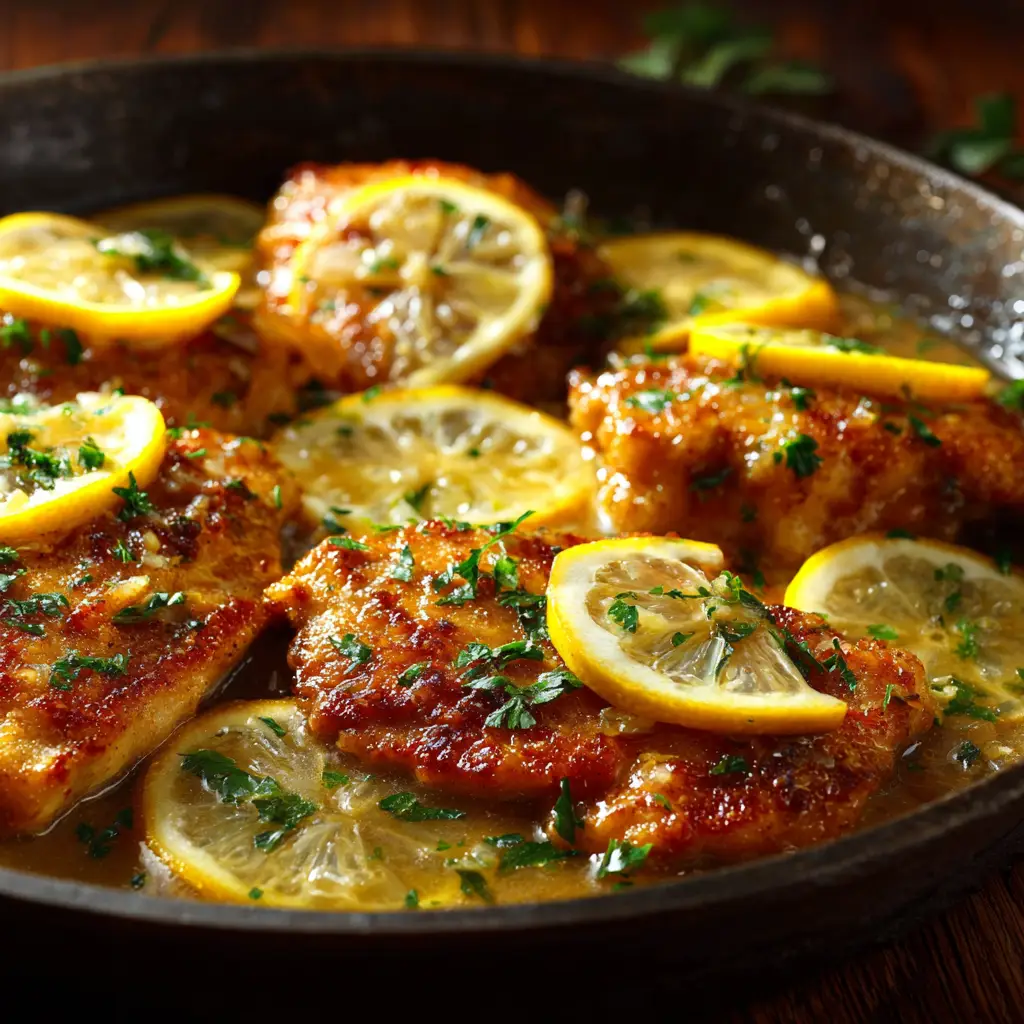 Chicken Francese with Lemon Butter Wine Sauce