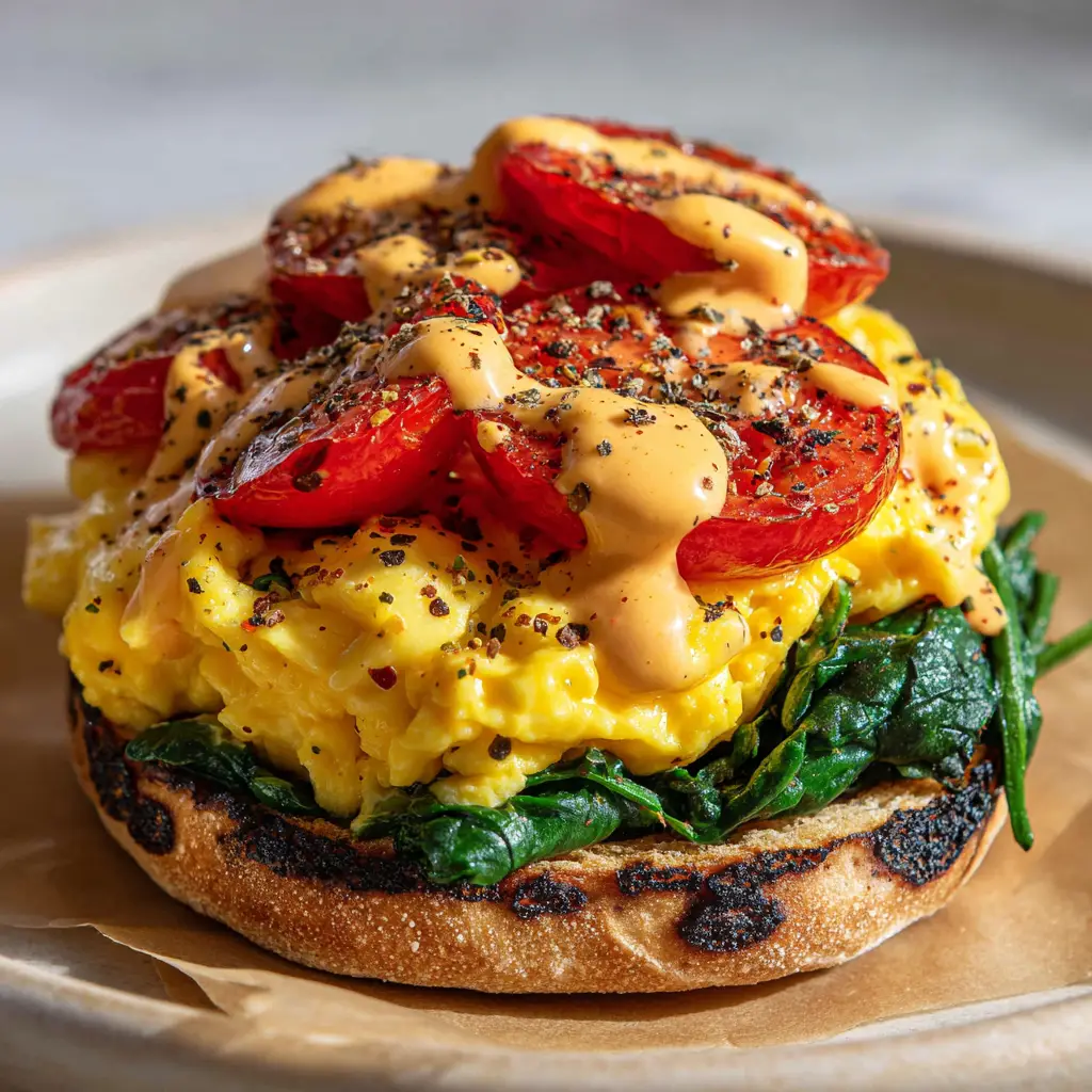 Make-Ahead Breakfast Sandwiches with Cheddar and Spicy Mayo