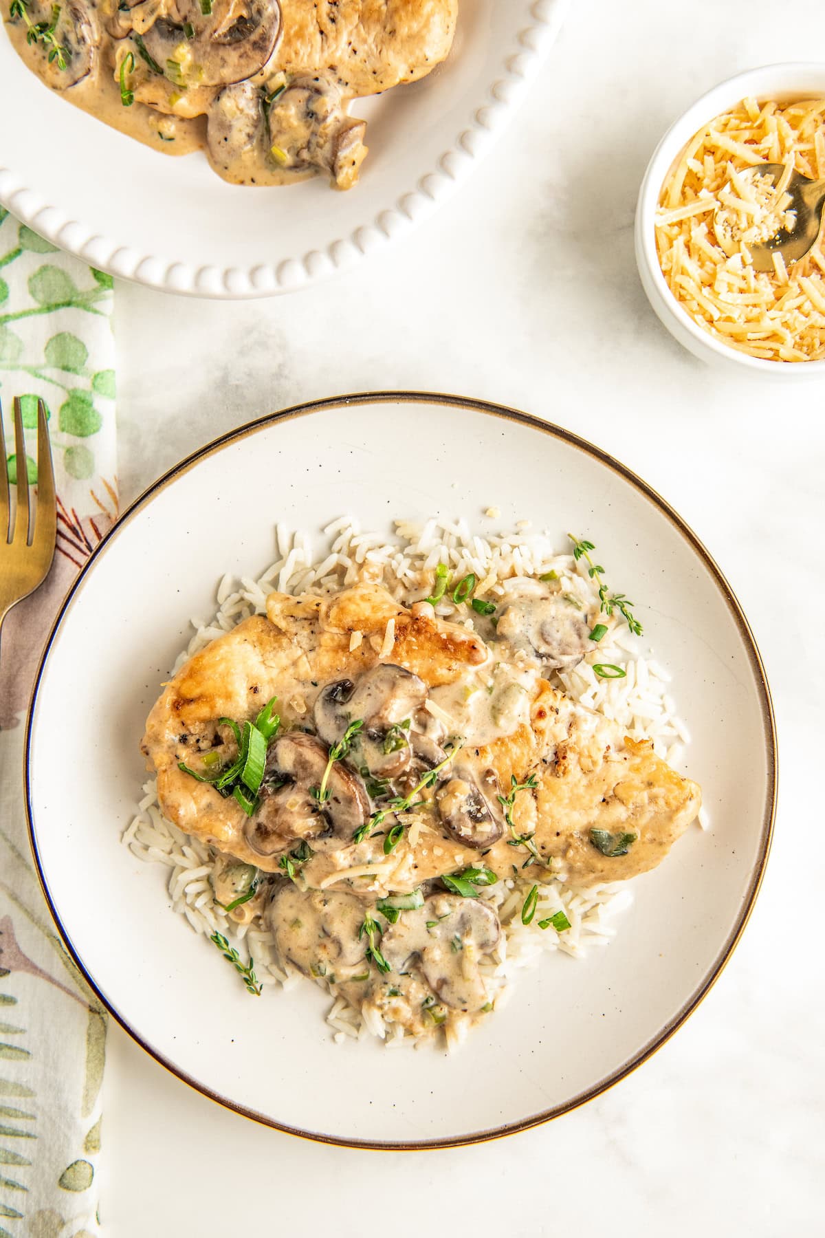Skillet Asiago Chicken and Mushrooms: 30-Minute Dinner