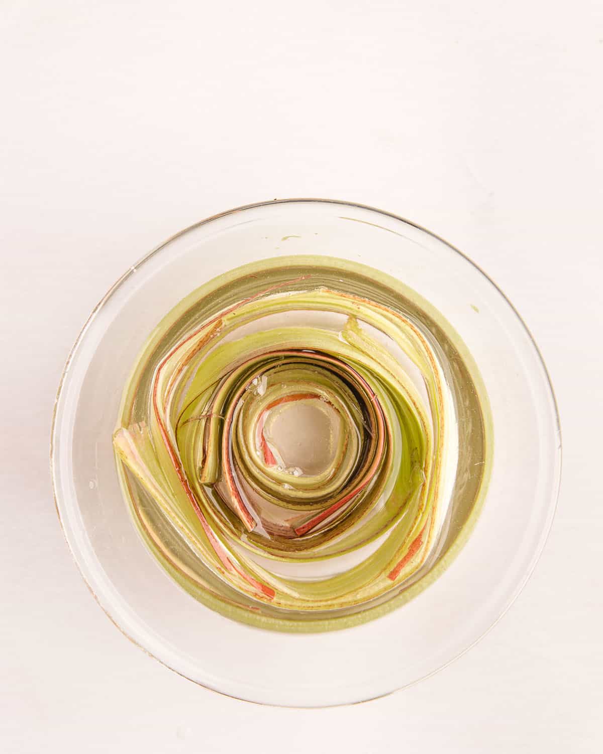 Candied Rhubarb Ribbons: Dessert or Drink Garnish