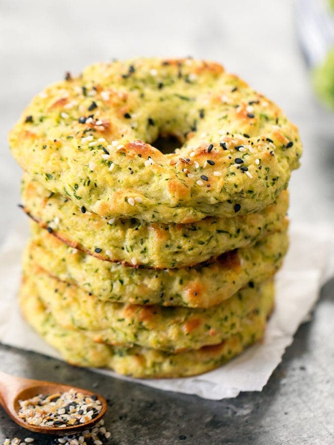 Zucchini Bagels With Everything Bagel Seasoning