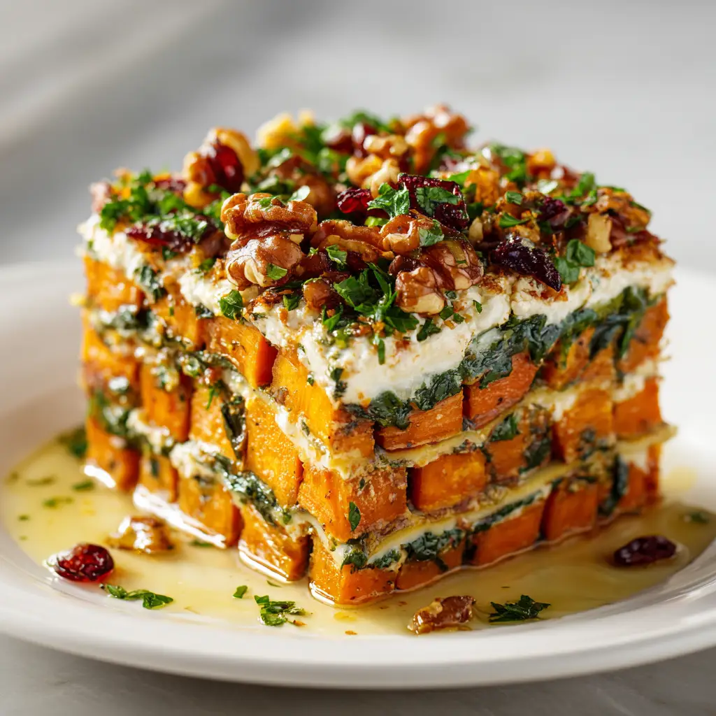 Sweet Potato Lasagna with Ricotta and Meat Sauce