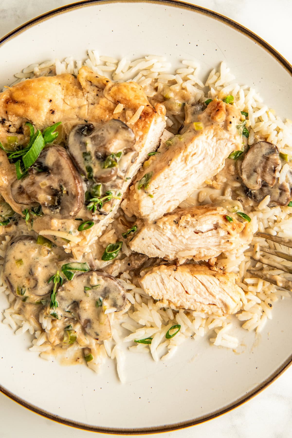 Skillet Asiago Chicken and Mushrooms: 30-Minute Dinner