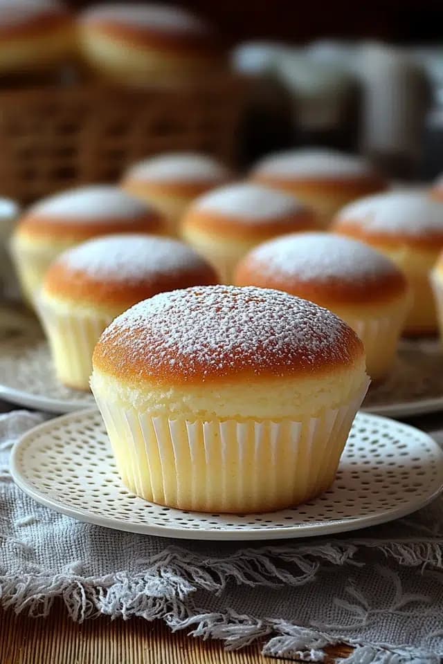 Japanese Cotton Cheesecake Cupcakes With Cream Cheese