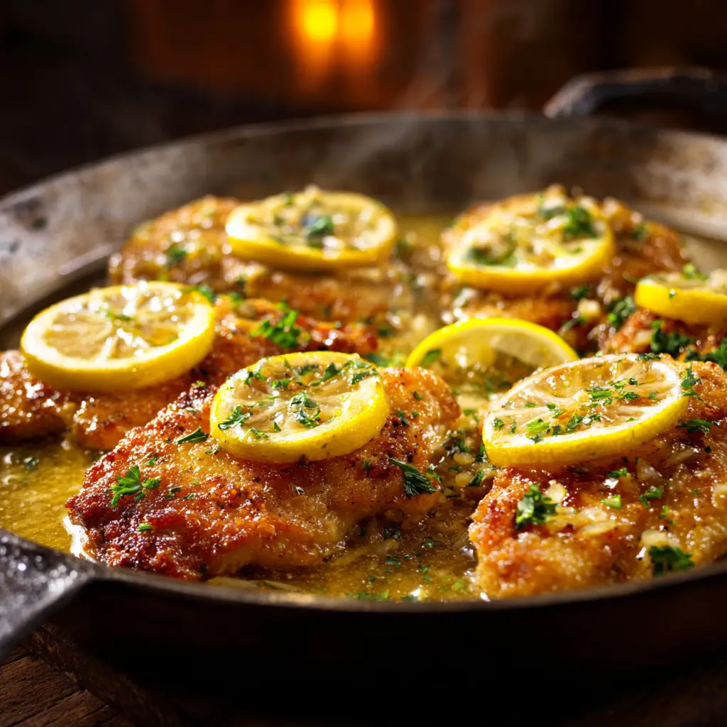 Chicken Francese with Lemon Butter Wine Sauce